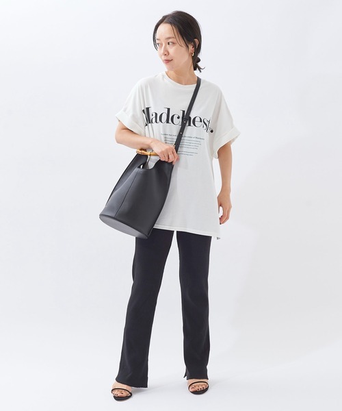 plage（プラージュ）の「【CALUX/キャラクス】SLIT RIB パンツ2◆（その他パンツ・レディース・ナチュラル/ブラック系その他4・40/38/36）」の4枚目の写真