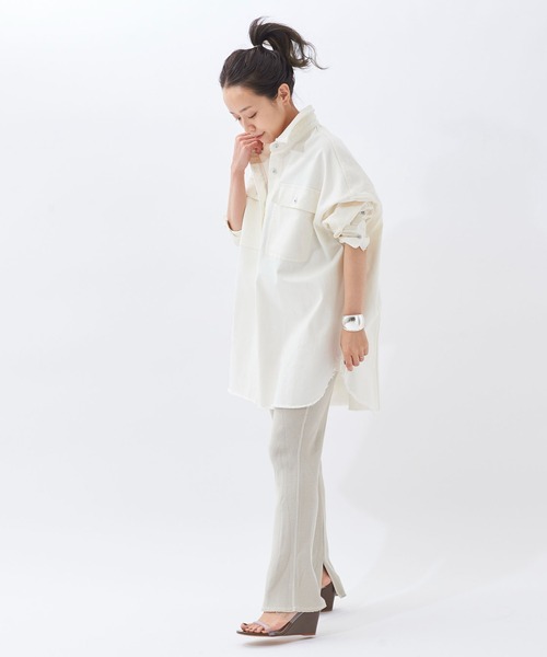 plage（プラージュ）の「【CALUX/キャラクス】SLIT RIB パンツ2◆（その他パンツ・レディース・ナチュラル/ブラック系その他4・40/38/36）」の12枚目の写真