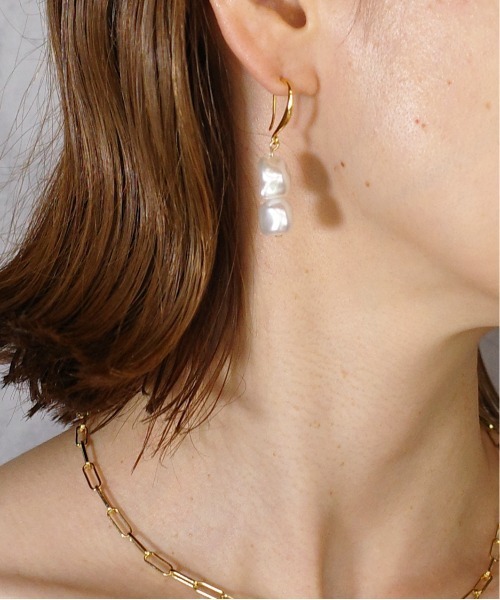 SIGNAL（シグナル）の「【SIGNAL/シグナル】Baroque Pearl  Pierce / バロックパールピアス（ピアス（両耳用）・レディース・ゴールド・FREE）」の5枚目の写真