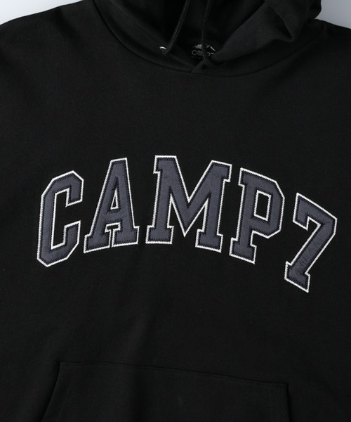 CAMP7(キャンプセブン)の「【CAMP7】カレッジ刺繍スウェットパーカー(パーカー・メンズ・ブラック/オフホワイト/グリーン・S/M/L/XL)」の20枚目の写真