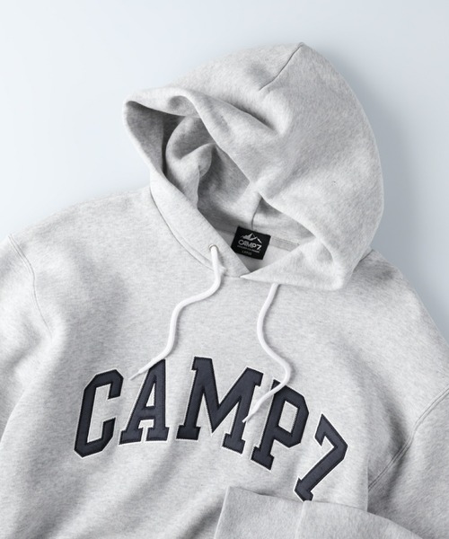 CAMP7 キャンプ7 ロゴ刺繍　スウェット　パーカー　古着　ゆるダボ　長袖 CAMP7（キャンプセブン）の「CAMP7カレッジ刺繍スウェットパーカー