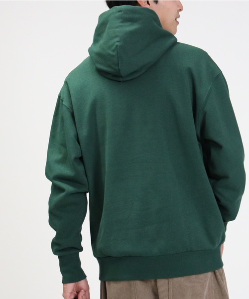 CAMP7(キャンプセブン)の「【CAMP7】カレッジ刺繍スウェットパーカー(パーカー・メンズ・ブラック/オフホワイト/グリーン・S/M/L/XL)」の12枚目の写真