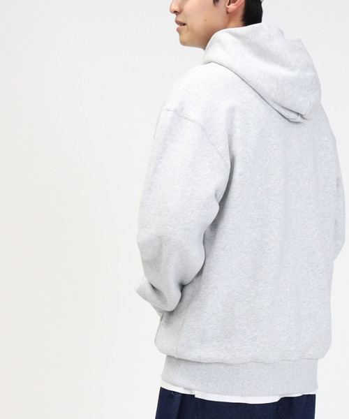 CAMP7(キャンプセブン)の「【CAMP7】カレッジ刺繍スウェットパーカー(パーカー・メンズ・ブラック/オフホワイト/グリーン・S/M/L/XL)」の5枚目の写真