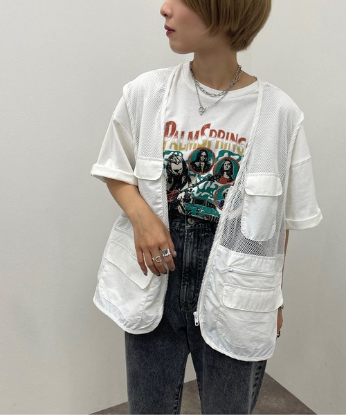 apres jour mignon（アプレジュールミニョン）の「フィッシングベスト【ZOZOTOWN限定アイテム】（ベスト・レディース・ブラック/オフホワイト/グリーン・フリー）」の2枚目の写真