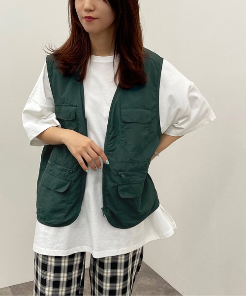 apres jour mignon（アプレジュールミニョン）の「フィッシングベスト【ZOZOTOWN限定アイテム】（ベスト・レディース・ブラック/オフホワイト/グリーン・フリー）」の21枚目の写真