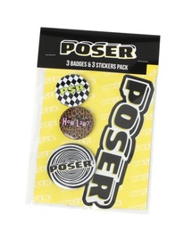 【POSER（ポーザー）】バッジ＆ステッカーセット