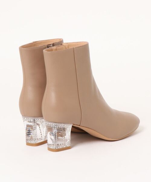 JILLSTUART shoe(ジルスチュアート シュー)の「クリアヒールショートブーツ(ブーツ・レディース・ブラック/ベージュ・23.5cm/24.5cm/23.0cm/24.0cm/22.5cm)」の3枚目の写真