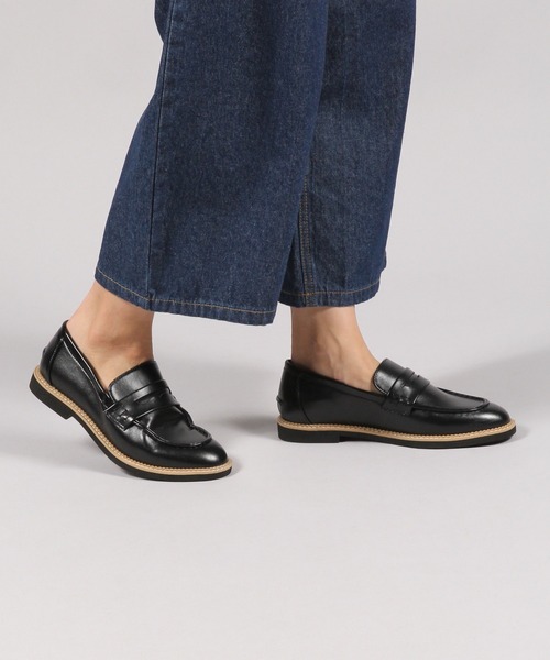 studio CLIP（スタディオクリップ）の「軽いコインローファー（ローファー・レディース・ブラック/オフホワイト・MEDIUM/LARGE）」の7枚目の写真