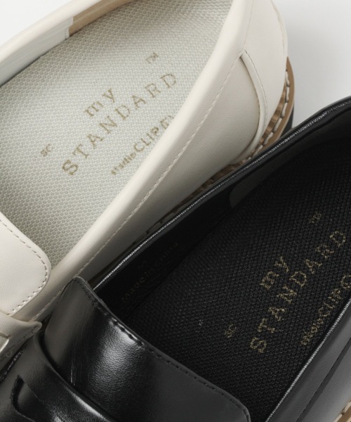 studio CLIP（スタディオクリップ）の「軽いコインローファー（ローファー・レディース・ブラック/オフホワイト・MEDIUM/LARGE）」の6枚目の写真