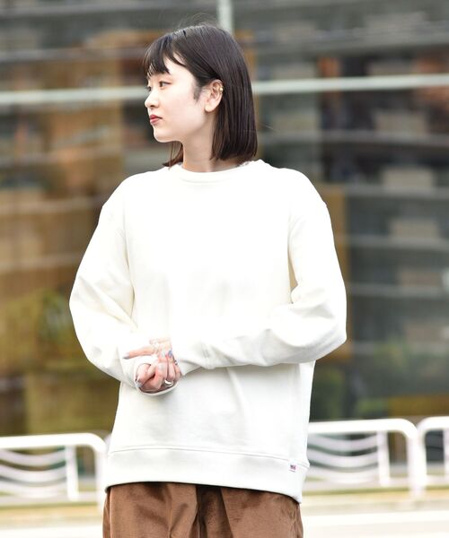 SHIPS（シップス）の「【WEB限定】SHIPS: アメリカ コットン ヘビーウェイト クルーネック スウェット (トレーナー)（スウェット・メンズ・オフホワイト/グレー/ブルー/ネイビー・SMALL/MEDIUM/LARGE/X-LARGE/XX-LARGE）」の9枚目の写真