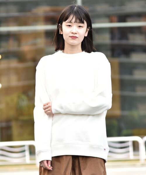 セール】【WEB限定】SHIPS: アメリカ コットン ヘビーウェイト クルー