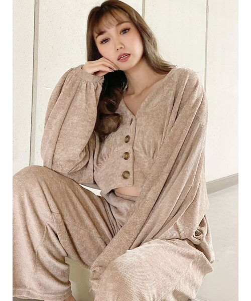 GYDA(ジェイダ)の「フロントボタンドルマントップス(カーディガン/ボレロ・レディース・ブラック/ベージュ・FREE)」の1枚目の写真