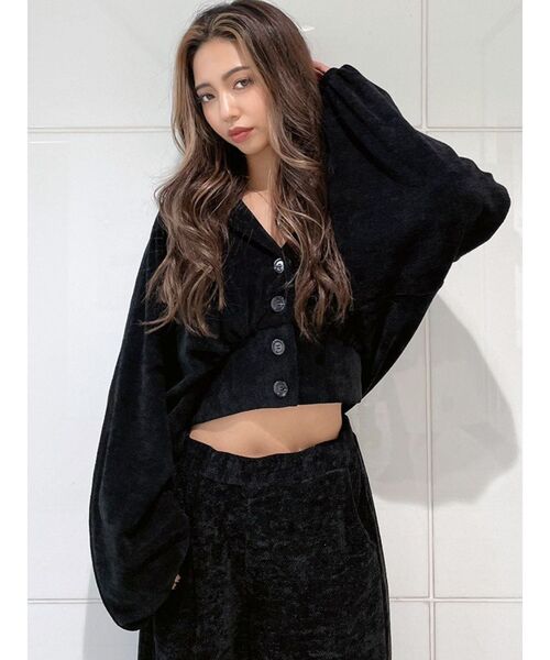 GYDA(ジェイダ)の「フロントボタンドルマントップス(カーディガン/ボレロ・レディース・ブラック/ベージュ・FREE)」の15枚目の写真