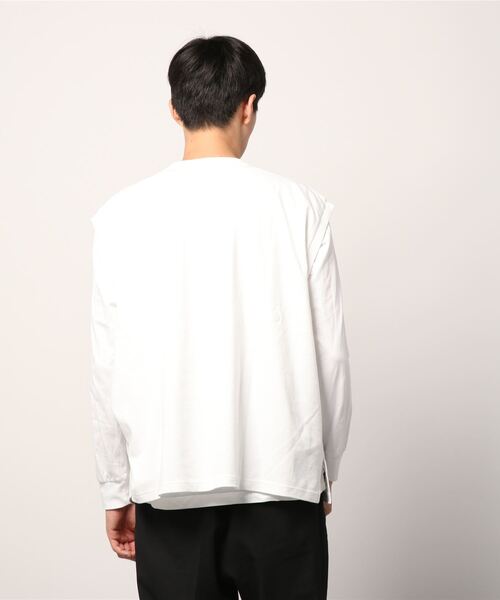 CLAMP(クランプ)の「CLAMP/クランプ/sleeve less cut sew (crew)/スリーブレスカットソー(Tシャツ/カットソー・メンズ・ホワイト/ブラック・1/2)」の11枚目の写真