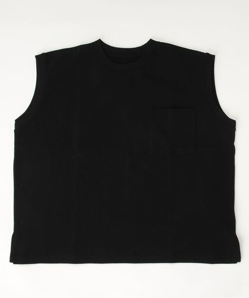 CLAMP(クランプ)の「CLAMP/クランプ/sleeve less cut sew (crew)/スリーブレスカットソー(Tシャツ/カットソー・メンズ・ホワイト/ブラック・1/2)」の1枚目の写真