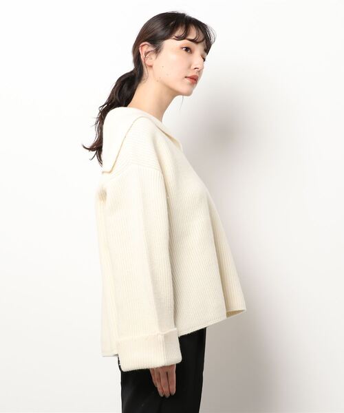 ROPE'（ロペ）の「エアーウールセーラーニットプルオーバー（ニット/セーター・レディース・キナリ/チャコールグレー・38）」の4枚目の写真