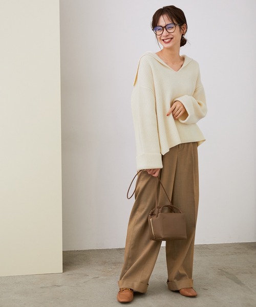 ROPE'（ロペ）の「エアーウールセーラーニットプルオーバー（ニット/セーター・レディース・キナリ/チャコールグレー・38）」の6枚目の写真