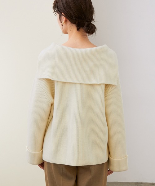 ROPE'（ロペ）の「エアーウールセーラーニットプルオーバー（ニット/セーター・レディース・キナリ/チャコールグレー・38）」の11枚目の写真