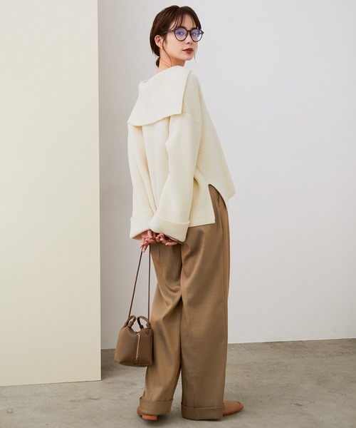 ROPE'（ロペ）の「エアーウールセーラーニットプルオーバー（ニット/セーター・レディース・キナリ/チャコールグレー・38）」の20枚目の写真