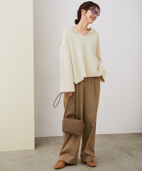 ROPE'（ロペ）の「エアーウールセーラーニットプルオーバー（ニット/セーター・レディース・キナリ/チャコールグレー・38）」の19枚目の写真