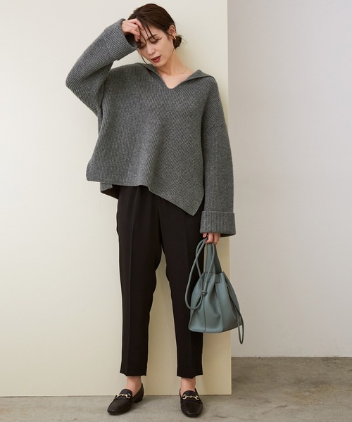 ROPE'（ロペ）の「エアーウールセーラーニットプルオーバー（ニット/セーター・レディース・キナリ/チャコールグレー・38）」の17枚目の写真