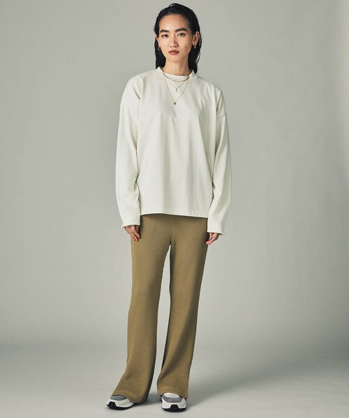 CITY TOKYO（シティトウキョウ）の「クイックドライロンT（Tシャツ/カットソー・レディース・ブラック/オフホワイト/ライトブルーグレー・1/2）」の5枚目の写真