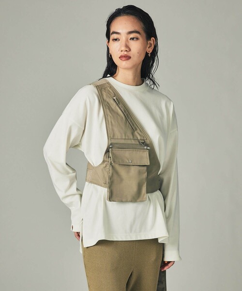 CITY TOKYO（シティトウキョウ）の「クイックドライロンT（Tシャツ/カットソー・レディース・ブラック/オフホワイト/ライトブルーグレー・1/2）」の8枚目の写真