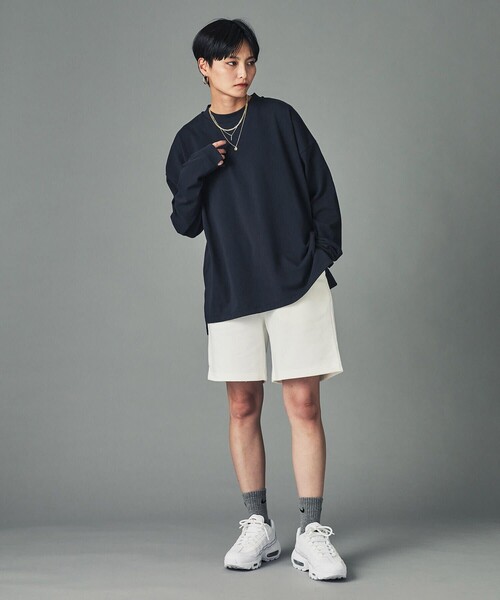 CITY TOKYO（シティトウキョウ）の「クイックドライロンT（Tシャツ/カットソー・レディース・ブラック/オフホワイト/ライトブルーグレー・1/2）」の18枚目の写真