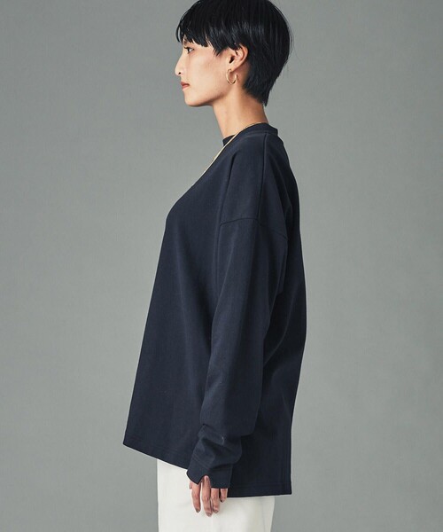 CITY TOKYO（シティトウキョウ）の「クイックドライロンT（Tシャツ/カットソー・レディース・ブラック/オフホワイト/ライトブルーグレー・1/2）」の20枚目の写真