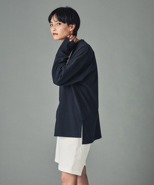 CITY TOKYO（シティトウキョウ）の「クイックドライロンT（Tシャツ/カットソー・レディース・ブラック/オフホワイト/ライトブルーグレー・1/2）」の22枚目の写真