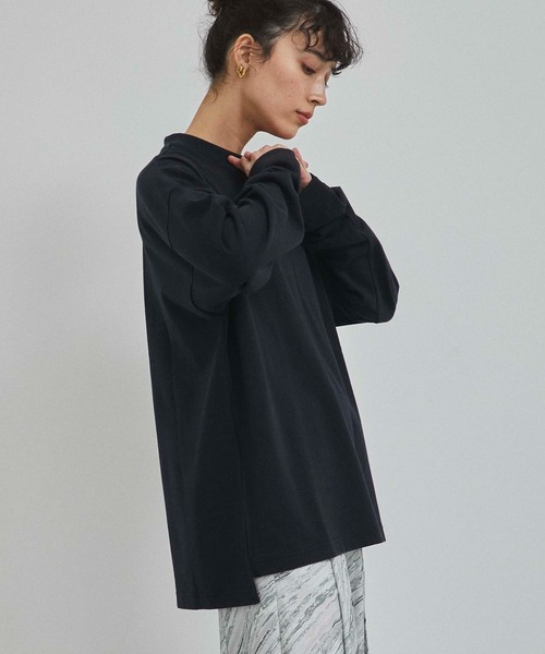 CITY TOKYO（シティトウキョウ）の「クイックドライロンT（Tシャツ/カットソー・レディース・ブラック/オフホワイト/ライトブルーグレー・1/2）」の3枚目の写真