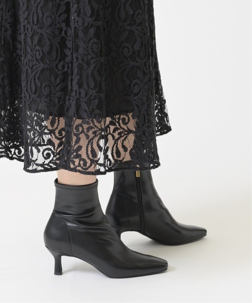 LE TALON(ルタロン)の「6cmフレンチスクエアショートブーツ◆(ブーツ・レディース・ブラウン/アイボリー/ブラック系その他・MEDIUM/LARGE/X-LARGE/SMALL)」の3枚目の写真