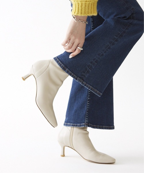 LE TALON(ルタロン)の「6cmフレンチスクエアショートブーツ◆(ブーツ・レディース・ブラウン/アイボリー/ブラック系その他・MEDIUM/LARGE/X-LARGE/SMALL)」の2枚目の写真