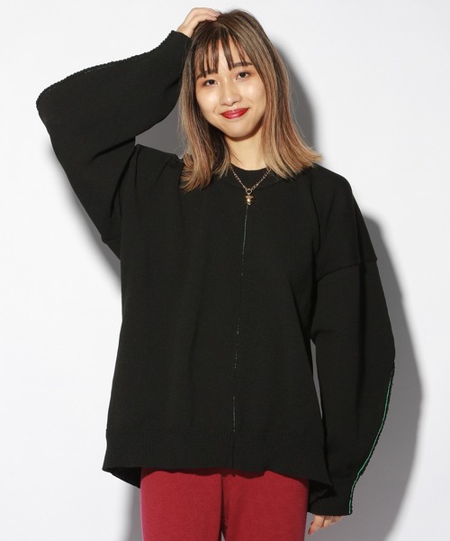 PBLIM（ページボーイリム）の「【PAGEBOYLIM】カラーリンキングニット（ニット/セーター・レディース・ブラック/サックスブルー/ピンク・MEDIUM/LARGE）」の7枚目の写真