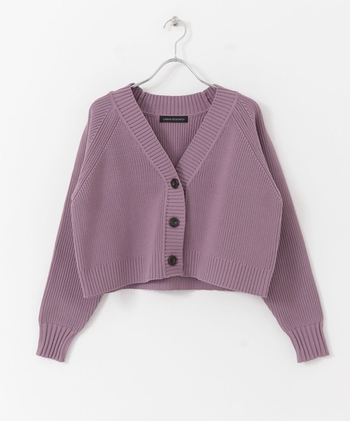 URBAN RESEARCH（アーバンリサーチ）の「ライトニットショート丈カーディガン（カーディガン/ボレロ・レディース・ホワイト系その他/ブラック/パープル系その他・FREE）」の9枚目の写真