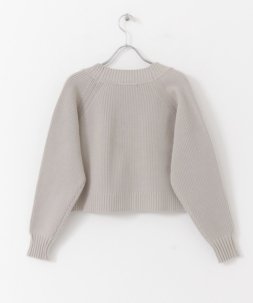 URBAN RESEARCH（アーバンリサーチ）の「ライトニットショート丈カーディガン（カーディガン/ボレロ・レディース・ホワイト系その他/ブラック/パープル系その他・FREE）」の6枚目の写真