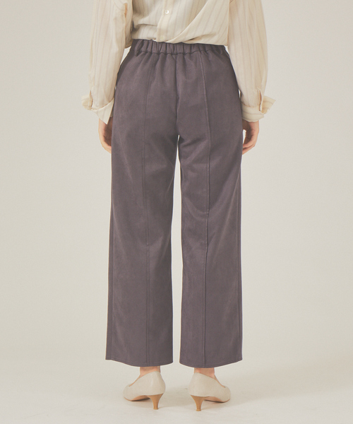 abahouse mavie（アバハウスマヴィ）の「スウェードストレートパンツ（その他パンツ・レディース・アイボリー/スモークピンク/チャコールグレー/グレー/グリーン・36/38）」の12枚目の写真