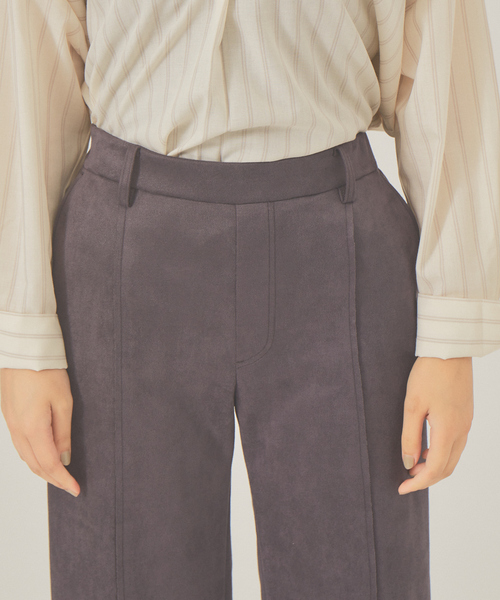 abahouse mavie（アバハウスマヴィ）の「スウェードストレートパンツ（その他パンツ・レディース・アイボリー/スモークピンク/チャコールグレー/グレー/グリーン・36/38）」の13枚目の写真