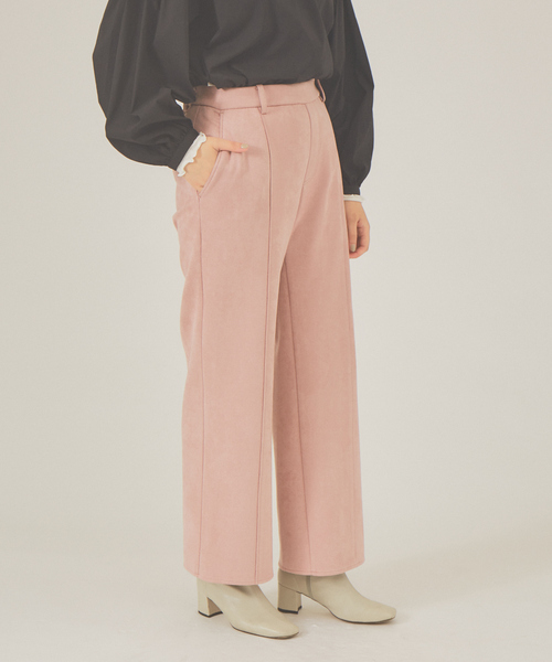 abahouse mavie（アバハウスマヴィ）の「スウェードストレートパンツ（その他パンツ・レディース・アイボリー/スモークピンク/チャコールグレー/グレー/グリーン・36/38）」の19枚目の写真