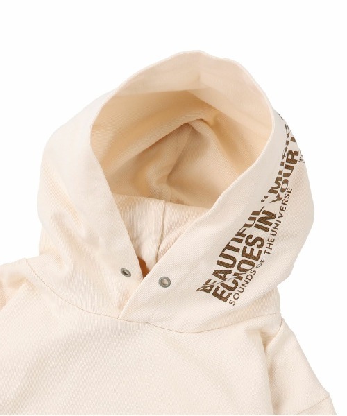 GROOVY COLORS（グルービーカラーズ）の「天竺 ツートーン BAT WING パーカー（パーカー・キッズ・ブラック/アイボリー・100/110/120）」の8枚目の写真