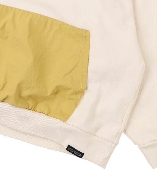 GROOVY COLORS（グルービーカラーズ）の「天竺 ツートーン BAT WING パーカー（パーカー・キッズ・ブラック/アイボリー・100/110/120）」の5枚目の写真