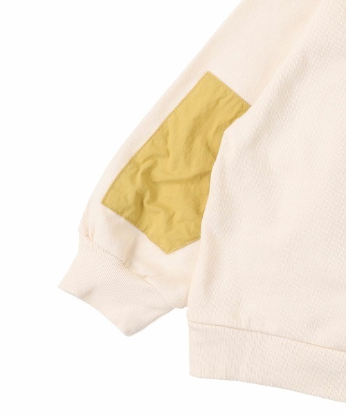 GROOVY COLORS（グルービーカラーズ）の「天竺 ツートーン BAT WING パーカー（パーカー・キッズ・ブラック/アイボリー・100/110/120）」の3枚目の写真