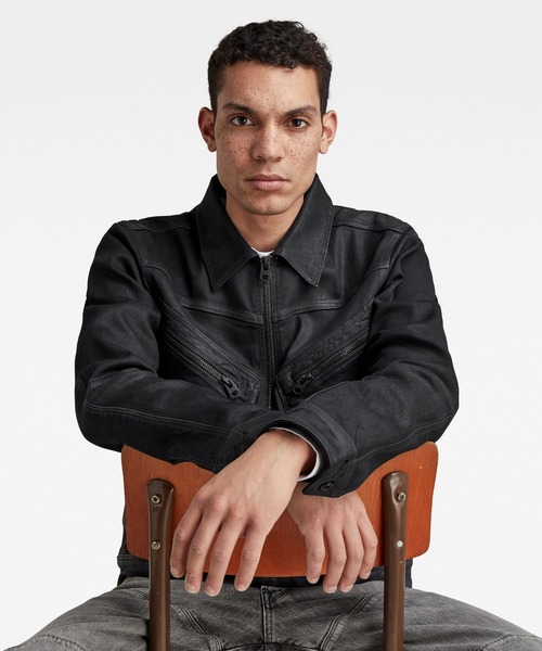 G-STAR（ジースター）の「AIR FORCE JACKET/デニムジャケット（デニムジャケット・メンズ・ダークブラック・LARGE/X-SMALL/X-LARGE/MEDIUM/SMALL）」の5枚目の写真