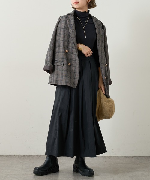 Omekashi（オメカシ）の「シアー天竺ハイネックTシャツ（Tシャツ/カットソー・レディース・オフホワイト/ベージュ/ブラック・FREE）」の13枚目の写真