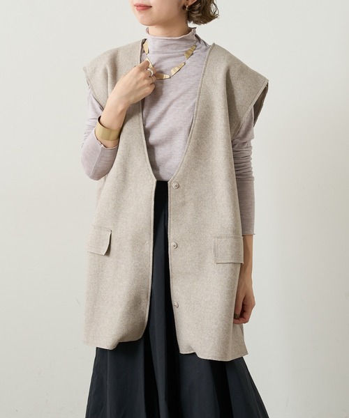 Omekashi（オメカシ）の「シアー天竺ハイネックTシャツ（Tシャツ/カットソー・レディース・オフホワイト/ベージュ/ブラック・FREE）」の18枚目の写真