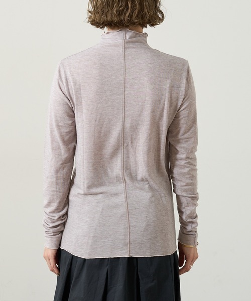 Omekashi（オメカシ）の「シアー天竺ハイネックTシャツ（Tシャツ/カットソー・レディース・オフホワイト/ベージュ/ブラック・FREE）」の22枚目の写真