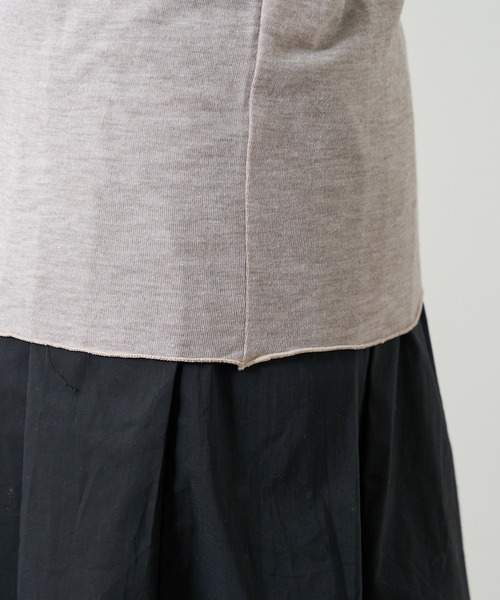 Omekashi（オメカシ）の「シアー天竺ハイネックTシャツ（Tシャツ/カットソー・レディース・オフホワイト/ベージュ/ブラック・FREE）」の11枚目の写真