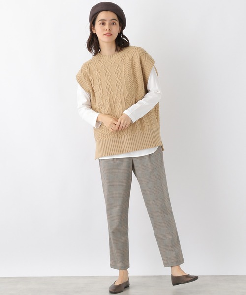 LEPSIM（レプシィム）の「5ゲージケーブルベスト　219651（ベスト・レディース・ブラック/ベージュ/アイボリー・FREE）」の14枚目の写真