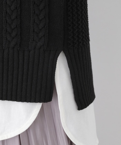 LEPSIM（レプシィム）の「5ゲージケーブルベスト　219651（ベスト・レディース・ブラック/ベージュ/アイボリー・FREE）」の13枚目の写真