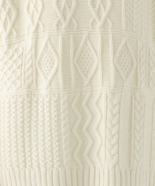 LEPSIM（レプシィム）の「5ゲージケーブルベスト　219651（ベスト・レディース・ブラック/ベージュ/アイボリー・FREE）」の10枚目の写真